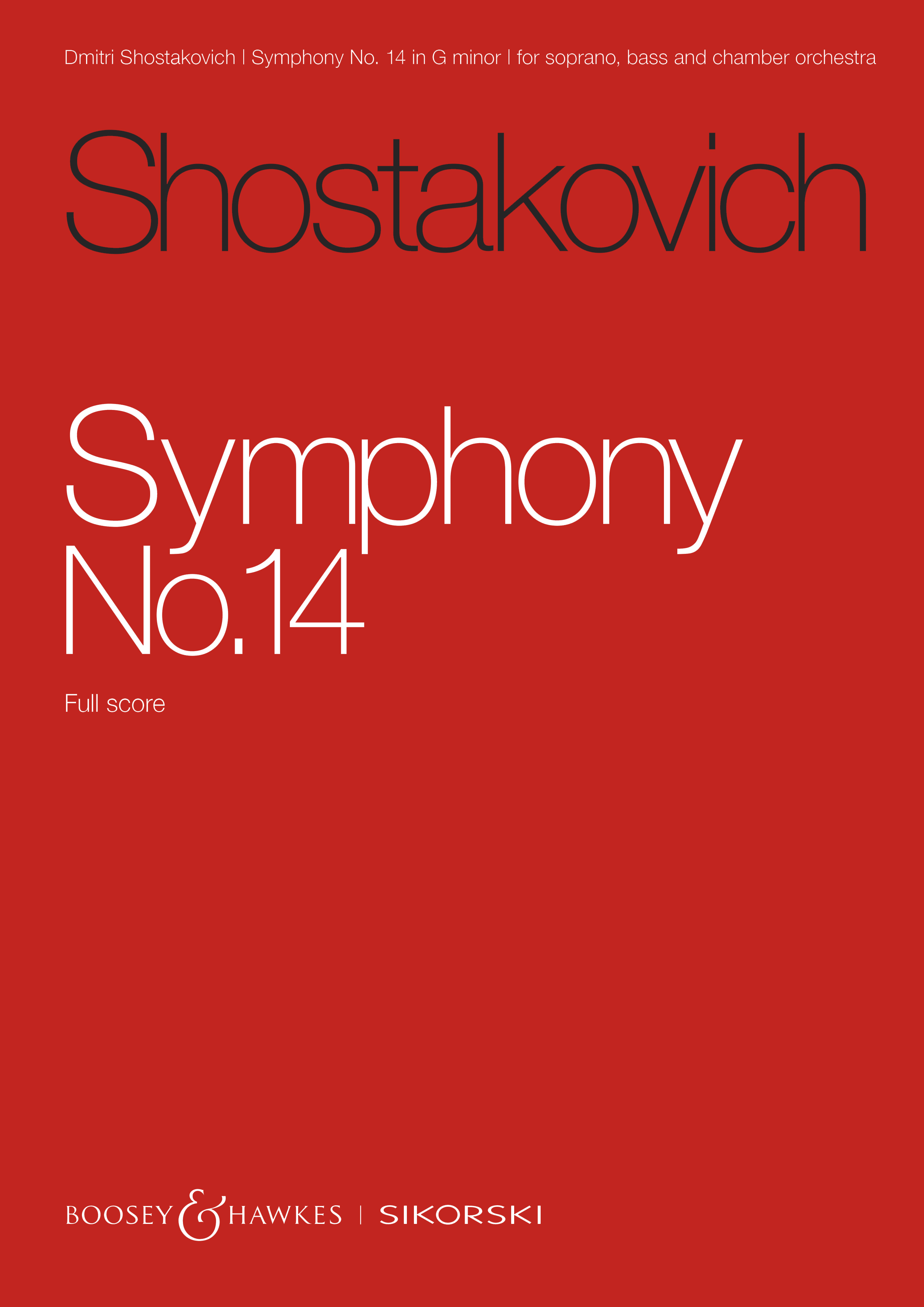 Dmitri Shostakovich - Symphony No. 14 op. 135